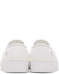weiße Slip-On Sneakers aus Leder von Neil Barrett