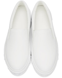 weiße Slip-On Sneakers aus Leder von Versus