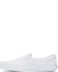 weiße Slip-On Sneakers aus Leder von Vans