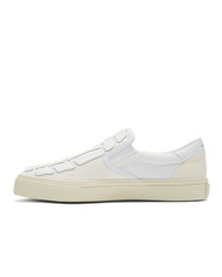 weiße Slip-On Sneakers aus Leder von Amiri