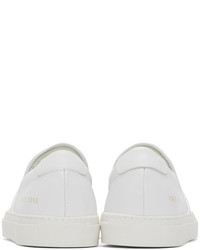 weiße Slip-On Sneakers aus Leder von Common Projects