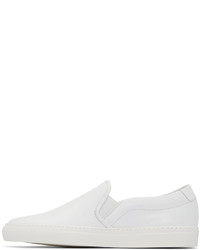 weiße Slip-On Sneakers aus Leder von Common Projects