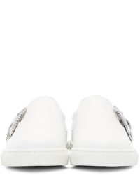 weiße Slip-On Sneakers aus Leder von Toga Virilis