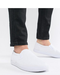 weiße Slip-On Sneakers aus Segeltuch von ASOS DESIGN