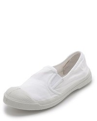 weiße Slip-On Sneakers aus Segeltuch von Bensimon