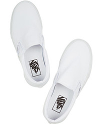 weiße Slip-On Sneakers aus Segeltuch von Vans