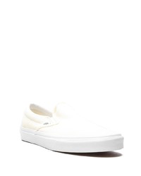 weiße Slip-On Sneakers aus Segeltuch von Vans