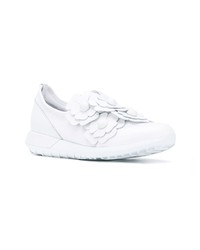 weiße Slip-On Sneakers aus Segeltuch von Moncler