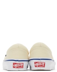 weiße Slip-On Sneakers aus Segeltuch von Vans