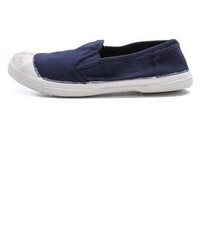 weiße Slip-On Sneakers aus Segeltuch von Bensimon