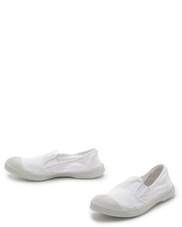 weiße Slip-On Sneakers aus Segeltuch von Bensimon