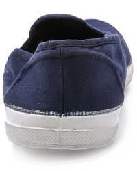 weiße Slip-On Sneakers aus Segeltuch von Bensimon