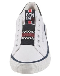 weiße Slip-On Sneakers aus Segeltuch von Tom Tailor