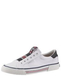 weiße Slip-On Sneakers aus Segeltuch von Tom Tailor