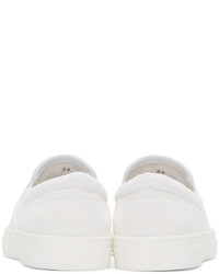 weiße Slip-On Sneakers aus Segeltuch von Kenzo