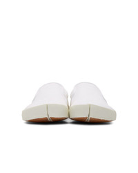weiße Slip-On Sneakers aus Segeltuch von Maison Margiela