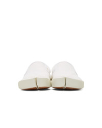 weiße Slip-On Sneakers aus Segeltuch von Maison Margiela