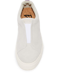weiße Slip-On Sneakers aus Wildleder von Eytys