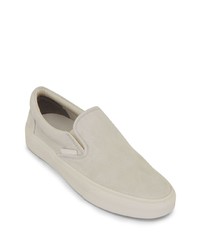 weiße Slip-On Sneakers aus Wildleder von Tom Ford