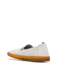 weiße Slip-On Sneakers aus Wildleder von Officine Creative