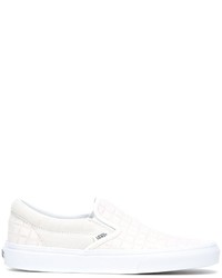 weiße Slip-On Sneakers aus Wildleder von Vans
