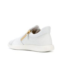 weiße Slip-On Sneakers aus Wildleder von Giuseppe Zanotti Design