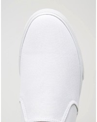 weiße Slip-On Sneakers mit Blumenmuster von Asos
