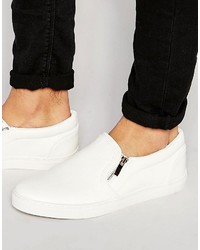 weiße Slip-On Sneakers von Asos