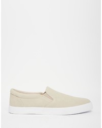 weiße Slip-On Sneakers von Asos