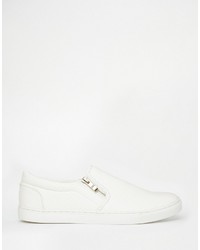 weiße Slip-On Sneakers von Asos