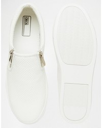 weiße Slip-On Sneakers von Asos