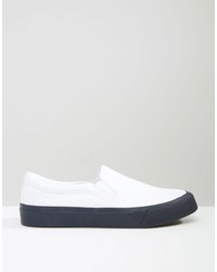 weiße Slip-On Sneakers von Asos