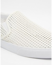 weiße Slip-On Sneakers von Asos