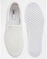 weiße Slip-On Sneakers von Asos