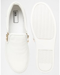 weiße Slip-On Sneakers von Asos