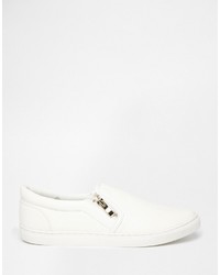 weiße Slip-On Sneakers von Asos