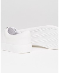 weiße Slip-On Sneakers von Asos