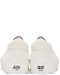 weiße Slip-On Sneakers von Opening Ceremony