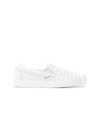weiße Slip-On Sneakers von Jimmy Choo