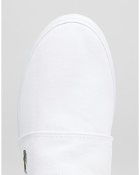 weiße Slip-On Sneakers von Lacoste