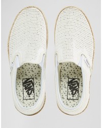 weiße Slip-On Sneakers von Vans