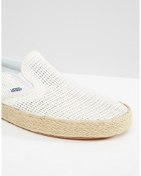 weiße Slip-On Sneakers von Vans