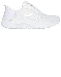 weiße Slip-On Sneakers von Skechers