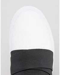 weiße Slip-On Sneakers von Asos