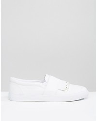 weiße Slip-On Sneakers von Asos