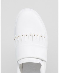 weiße Slip-On Sneakers von Asos