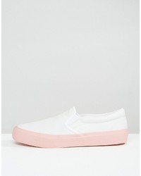 weiße Slip-On Sneakers von Asos