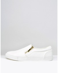 weiße Slip-On Sneakers von Asos