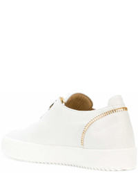 weiße Slip-On Sneakers von Giuseppe Zanotti Design