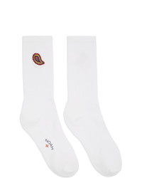 weiße Socken mit Paisley-Muster